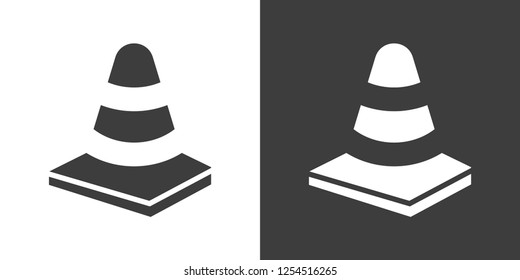  cone icon stock vector illustration
