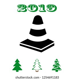  cone icon stock vector illustration