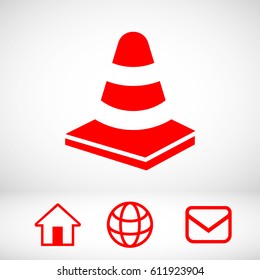  cone icon stock vector illustration