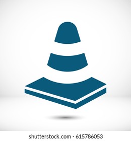  cone icon stock vector illustration