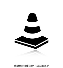 cone icon stock vector illustration