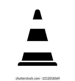 Icono de cono. Signo de cono de tráfico. Ilustración del vector