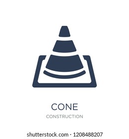 Cone icon. Trendy flat vector Cone icon on white background from Construction collection, vector illustration can be use for web and mobile, eps10