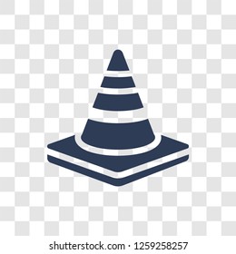 Cone icon. Trendy Cone logo concept on transparent background from Construction collection