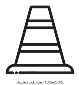 Cone icon vector black color