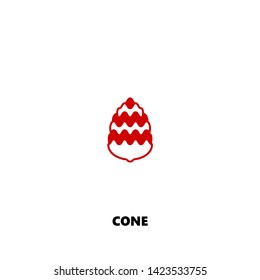 cone icon. cone vector design. sign design. red color