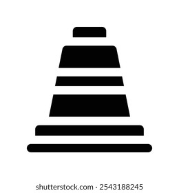 ícone de cone. ícone de glifos vetoriais para o seu design de site, celular, apresentação e logotipo.