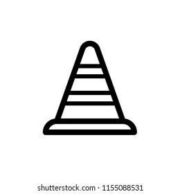 Cone icon, vector illustration. Flat design style. vector cone icon illustration isolated on white background, cone icon Eps10. cone icons graphic design vector symbols.