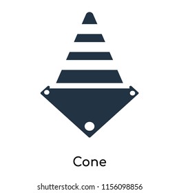 Cone icon vector isolated on white background, Cone transparent sign , symbols or elements in filled style