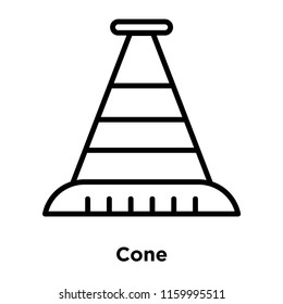 Cone icon vector isolated on white background, Cone transparent sign , line or linear sign, element design in outline style