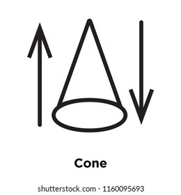 Cone icon vector isolated on white background, Cone transparent sign