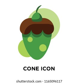 Cone icon vector isolated on white background, Cone transparent sign , colorful symbols