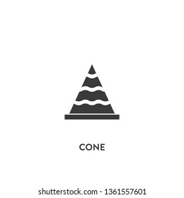 cone icon vector. cone sign on white background. cone icon for web and app