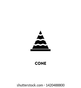 cone icon vector. cone sign on white background. cone icon for web and app