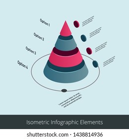 Cone Infographic Element. Vector Illustration