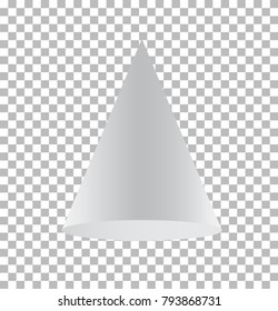 cone isolated on transparent background. cone sign. 3d cone basic shape.  