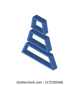 Cone isometric left top view 3D icon