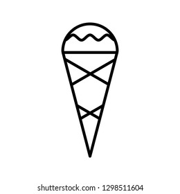 Cone Line Black Icon