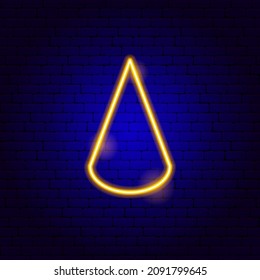 Cone Neon Sign. Vector Illustration of Geometric Promotion.