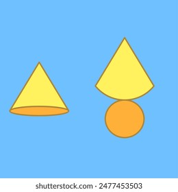 Cone nets in the geometry section math lesson. Mathematics. Lessons. School. Geometric.