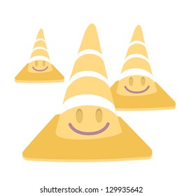 Cone on isolated background. Vector design.