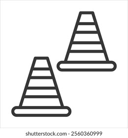 Cone Outline Icon Vector Illustration