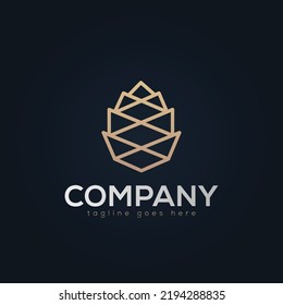 Cone, Pine Cone Nature Logo Design