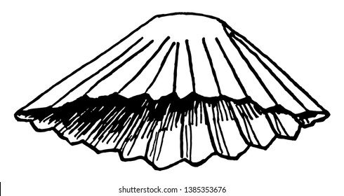 Cone Puppet Hat is like a Little girl's skirt, I've got to make these for dress up whenever we have kids, vintage line drawing or engraving illustration.
