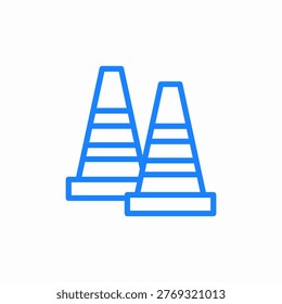 cone road icon sign vector