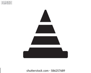 cone, road, icon, vector illustration eps10
