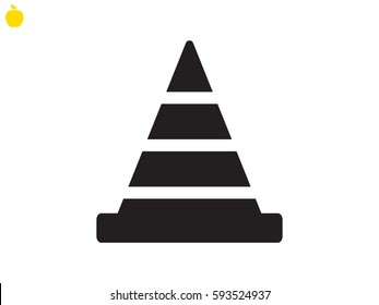 cone, road, icon, vector illustration eps10