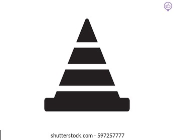 cone, road, icon, vector illustration eps10