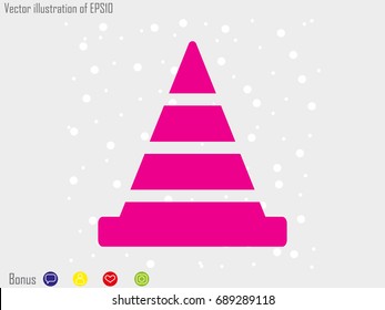 cone, road, icon, vector illustration eps10