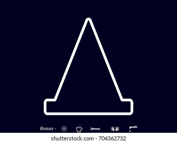 cone, road, icon, vector illustration eps10
