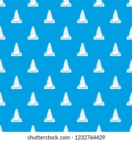 Cone road pattern vector seamless blue repeat for any use