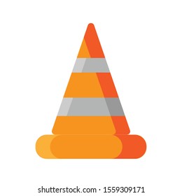 cone roadblock contruction icon set
