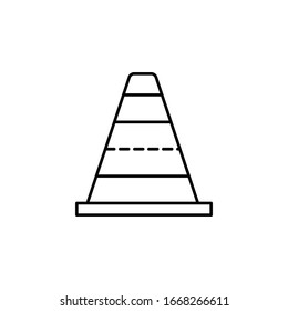 Cone, safety icon. Simple line, outline vector elements of safety at work for ui and ux, website or mobile application
