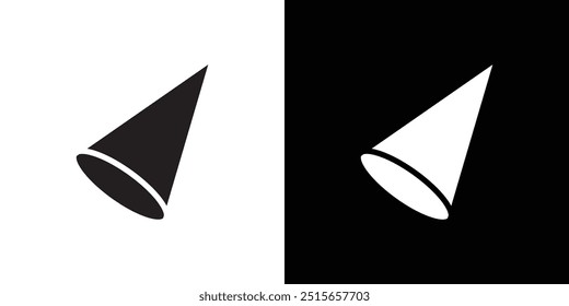 Cone shape 3D icon Thin line flat illustration