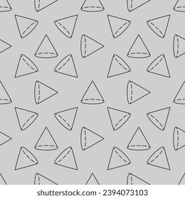 Cone Shape line seamless pattern - vector Geometry Science concept background