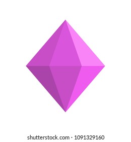 Cone shaped adamant icon. Flat illustration of cone shaped adamant vector icon for web.