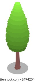 kegelförmige grüne Vektorillustration