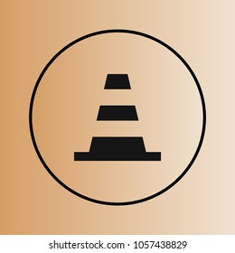 cone sign icon
