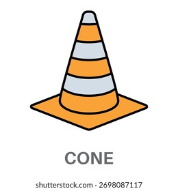 Cone Simple Style Flat Design Vektor