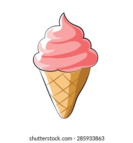 Cone Sketchy Colored Vector Icon