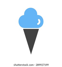 Cone, tasty, icecream icon vector image. Can also be used for summer, recreation and fun. Suitable for use on mobile apps, web apps and print media.