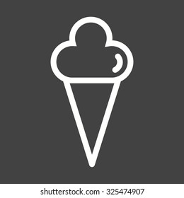 Cone, tasty, icecream icon vector image. Can also be used for summer, recreation and fun. Suitable for use on mobile apps, web apps and print media.