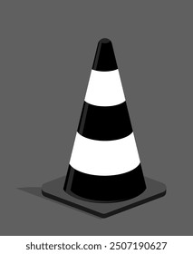 Cone traffic barrier vector illustration, traffic sign isolated, traffic corn symbol, construction sign, road divider barrier icon, road sign cone clipart, construction barrier icon, safety tool.