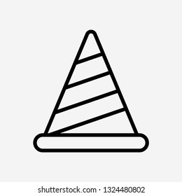 Cone traffic concept line icon. Simple element illustration. Traffic cone concept outline symbol design. Can be used for web and mobile UI/UX . Modern vector style