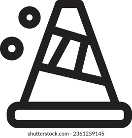 Icono de contorno de trabajo de tráfico de código