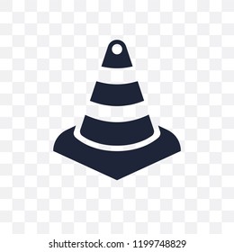 Cone transparent icon. Cone symbol design from Construction collection. Simple element vector illustration on transparent background.